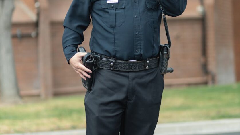 police officer wearing black sunglasses
